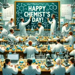 Greeting Card Celebrate Chemist’s Day: Embrace the Magic of Molecules