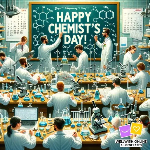 Celebrate Chemist’s Day: Embrace the Magic of Molecules Greeting Card Celebrate Chemist’s Day: Embrace the Magic of Molecules