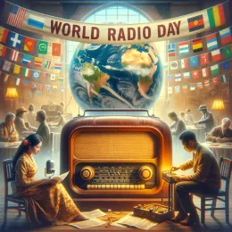 Greeting Card Celebrate World Radio Day: The Magic of Sound and Stories