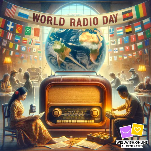 Celebrate World Radio Day: The Magic of Sound and Stories Greeting Card Celebrate World Radio Day: The Magic of Sound and Stories