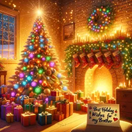 Greeting Card Heartfelt Holiday Wishes for Your Book-Loving Brother