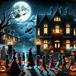 Greeting Card Enchanting Halloween: Embrace Autumn’s Magic and Mystery