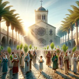 Greeting Card Palm Sunday: Embrace Hope, Renewal, and Tranquil Joy