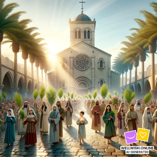 Palm Sunday: Embrace Hope, Renewal, and Tranquil Joy Greeting Card Palm Sunday: Embrace Hope, Renewal, and Tranquil Joy