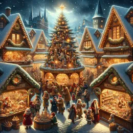 Descubre la Magia de los Tesoros del Mercado Navideño Greeting Card Descubre la Magia de los Tesoros del Mercado Navideño