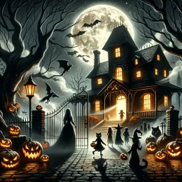 Greeting Card Enchanting Halloween: Magic, Laughter, and Cozy Moments