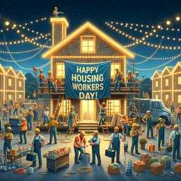 Greeting Card Celebrating the Unsung Heroes Building Heartfelt Homes