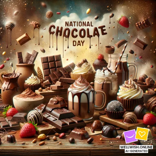 Indulge in Sweet Joy on National Chocolate Day Greeting Card Indulge in Sweet Joy on National Chocolate Day