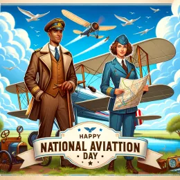 Greeting Card Celebrate National Aviation Day: Embrace Boundless Skies