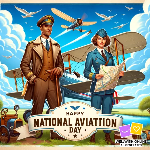 Celebrate National Aviation Day: Embrace Boundless Skies Greeting Card Celebrate National Aviation Day: Embrace Boundless Skies
