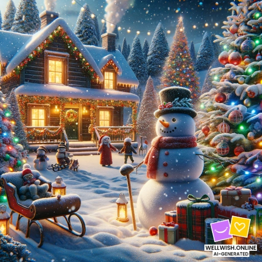 Greeting Card Heartwarming Christmas Wishes: Embrace Joy and Gratitude