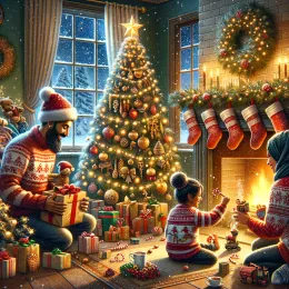 Greeting Card Radiant Christmas: Joy, Togetherness, and Warm Memories