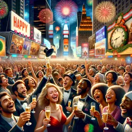 Открытка Примите Новые Начинания: Год Радости и Возможностей