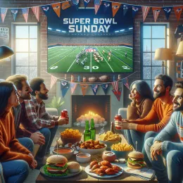 Листівка Святкуйте Супербоул у неділю: Тачдауни, Сміх, Спогади