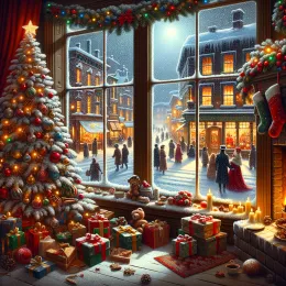 Greeting Card Bright Christmas Day: Joy, Peace, and Lasting Memories