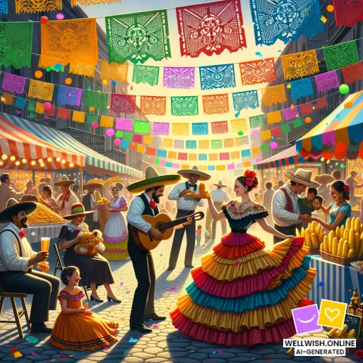 Листівка Святкуйте Сінко де Майо: Єдність, Радість і Традиції