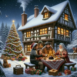 Greeting Card “Embrace Joy and Warmth: Create Cherished Christmas Memories”