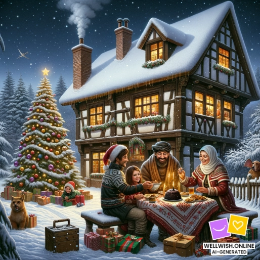 Greeting Card “Embrace Joy and Warmth: Create Cherished Christmas Memories”