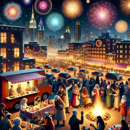 Greeting Card New Year Wishes: Gratitude and Adventures Await