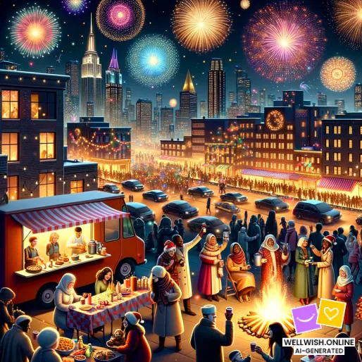 Greeting Card New Year Wishes: Gratitude and Adventures Await