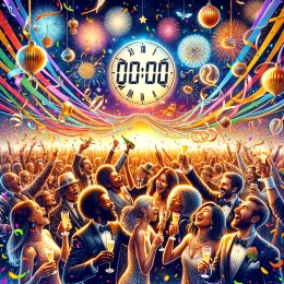 Greeting Card Embrace New Year Adventures and Joyful Discoveries