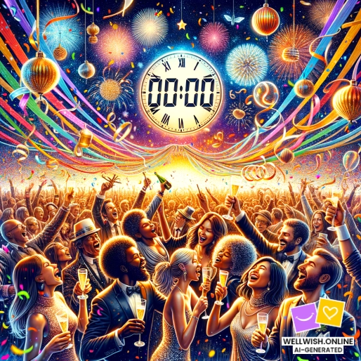 Greeting Card Embrace New Year Adventures and Joyful Discoveries