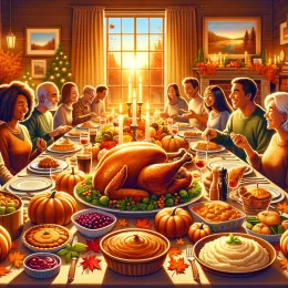 Greeting Card Thanksgiving Blessings: Friendship, Gratitude, and Joy