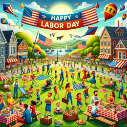 Greeting Card Celebrate Labor Day: Honor Work, Spirit, and Tranquility