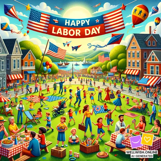 Greeting Card Celebrate Labor Day: Honor Work, Spirit, and Tranquility