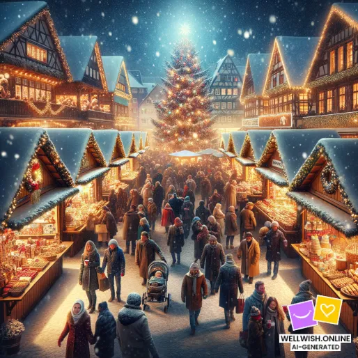 Greeting Card Discover Joy at the Holiday Market: Warmth and Wonder Await