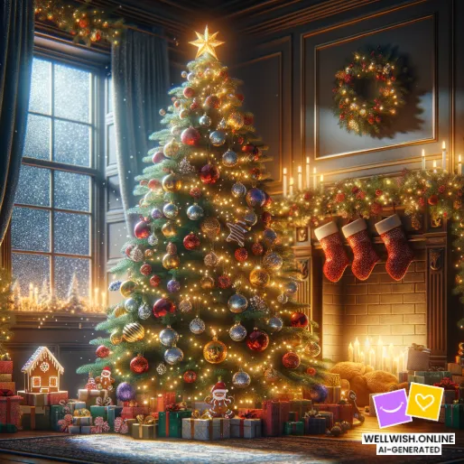 Greeting Card Warmth and Joy: Embrace Christmas with Love and Peace