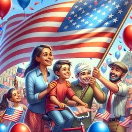 Greeting Card Celebra el Día de la Bandera: Abraza la Unidad, la Libertad y la Esperanza