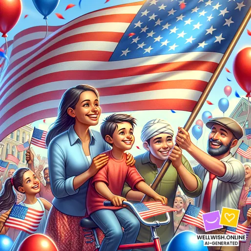 Tarjeta postal Celebra el Día de la Bandera: Abraza la Unidad, la Libertad y la Esperanza