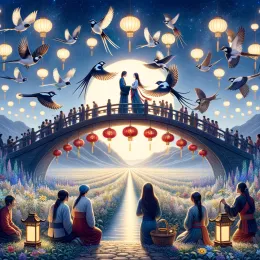 Greeting Card Celebrate Double Seventh Festival: Love, Legends & Connection