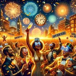 Greeting Card Abraza la Alegría del Año Nuevo: Crecimiento, Fortaleza y Posibilidades