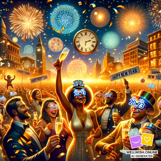 Tarjeta postal Abraza la Alegría del Año Nuevo: Crecimiento, Fortaleza y Posibilidades