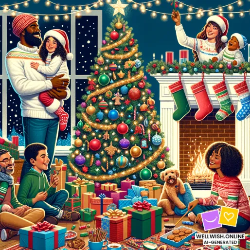 Greeting Card Discover Christmas Joy: Embrace Love, Laughter, and Peace