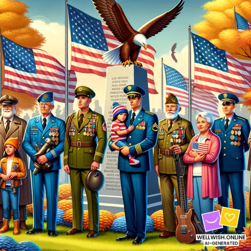 Открытка Чествование ветеранов: Мужество, стойкость и жертва