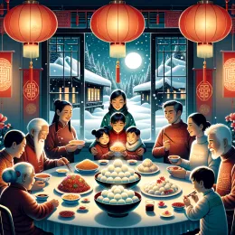 Greeting Card Warm Connections and Joyful Traditions This Dongzhi Season