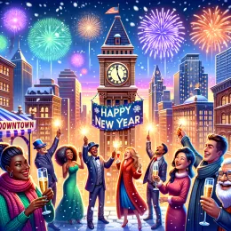 Greeting Card New Year Reflections: Embrace Joy, Peace, and Inspiration