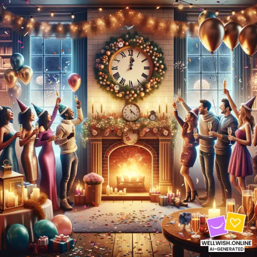 Greeting Card New Year Joy: Embrace Peace, Growth, and Discovery