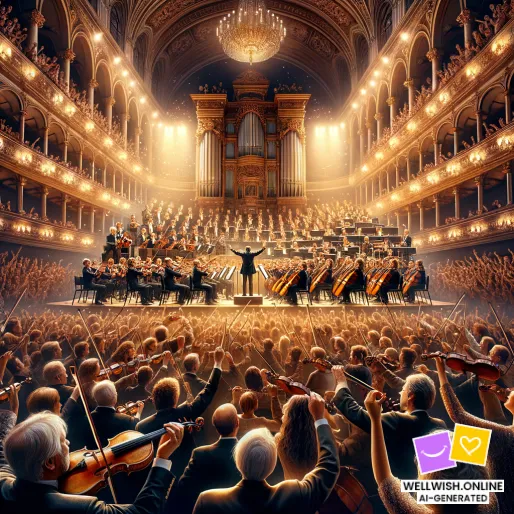 Greeting Card New Year Harmony: Inspiring Resolutions from Vienna Concert