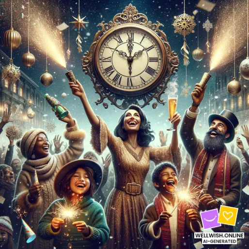 Greeting Card Embrace New Beginnings: Illuminate Your Life in 2024