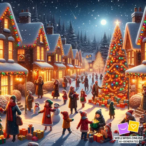 Greeting Card Embrace Christmas Joy with Warmth, Creativity, and Love