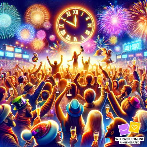 Greeting Card “Embrace New Adventures: Inspiring New Year Wishes 2024”