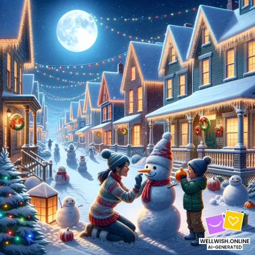 Greeting Card “Warm and Magical Christmas Greetings Filled with Joy”