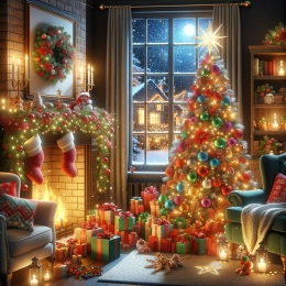 Открытка Рождественское утро: Откройтесь радости, творчеству и спокойствию