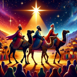 Листівка Відкрийте Радість і Мудрість на Подорожі Трьох Царів