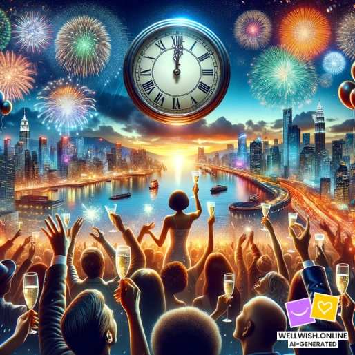 Greeting Card Embrace New Beginnings: Joyful Adventures Await in 2024