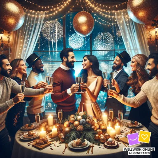 Открытка Новогодние благословения: Примите рост, радость и новые начинания